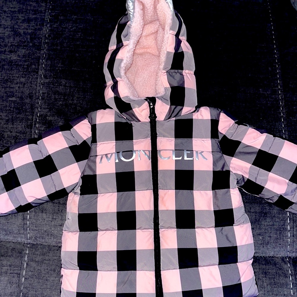 Moncler Avila Jacket - Toddler Size 3 - Pink & Black